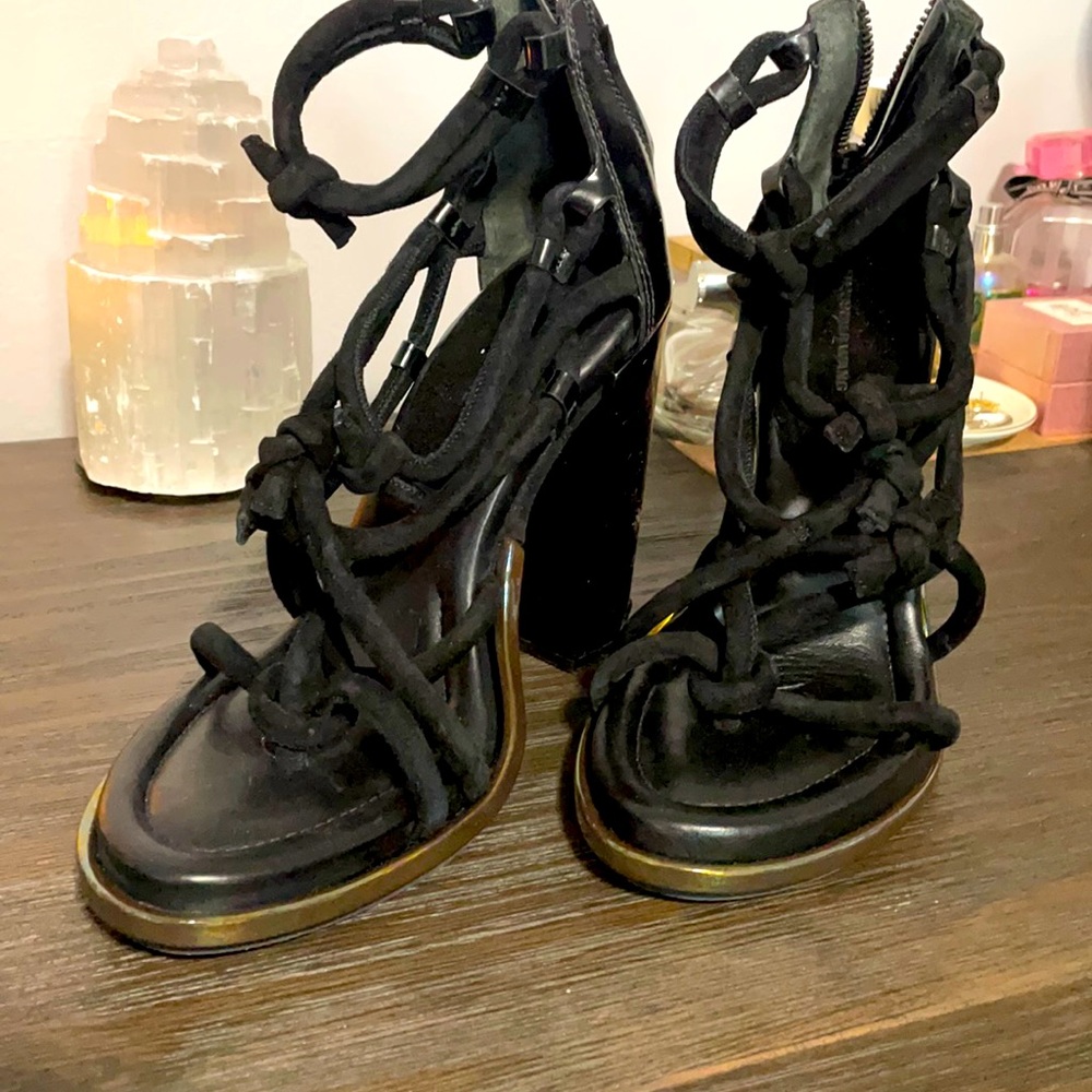 Alexander Wang Tempest Knotted Sandal, Black sz39